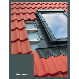 Lemování pro střešní okno 55x78 cm, ŠEDÁ RAL 7043, profilovaná krytina