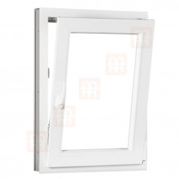 Plastové okno 50 x 70 cm, bílé, otevíravé i sklopné, pravé, 6 komor