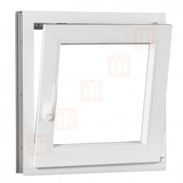 Plastové okno 55 x 55 cm, bílé, otevíravé i sklopné, pravé, 6 komor
