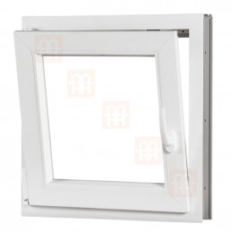 Plastové okno 55x55 cm, bílé, otevíravé i sklopné, levé, 6 komor