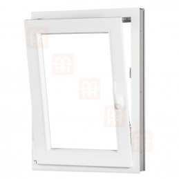 Plastové okno 50x70 cm, bílé, otevíravé i sklopné, levé, 6 komor