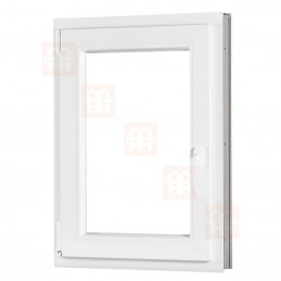 Plastové okno 70x90 cm, bílé, otevíravé i sklopné, levé, 6 komor
