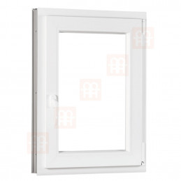 Plastové okno 70 x 110 cm, bílé, otevíravé i sklopné, pravé, 6 komor