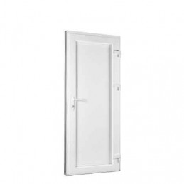 Plastové dveře | 90x205 cm (900x2050 mm) | bílé | plné | pravé