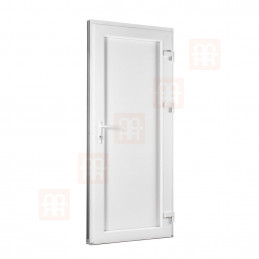 Plastové dveře | 90x205 cm (900x2050 mm) | bílé | prosklenné | pravé