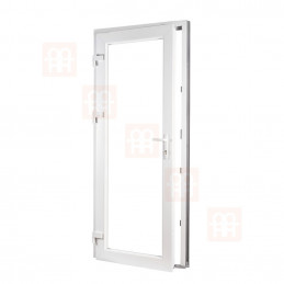 Plastové dveře | 90 x 205 cm (900 x 2050 mm) | bílé | prosklenné | levé