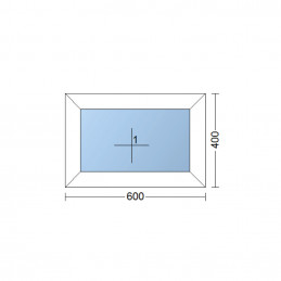 Plastové okno | 60x40 cm (600x400 mm) | bílé | fixní (neotvíravé)