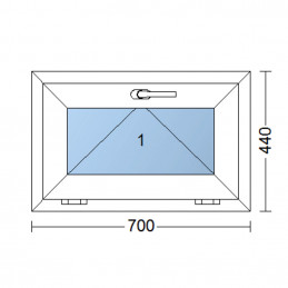 Plastové okno | 70x44 cm (700x440 mm) | bílé | sklopné