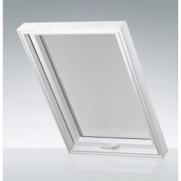 Střešní okno plastové | 55x78 cm (550x780 mm) | bílé s hnědým oplechováním | SKYLIGHT