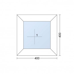Plastové okno | 40x40 cm (400x400 mm) | bílé | fixní (neotvíravé)