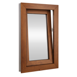 Plastové okno 50x70 cm (500x700mm) otevíravé i sklopné pravé, zlatý dub/bílá Trocal