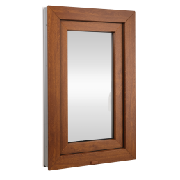 Plastové okno 50x80 cm (500x800mm) otevíravé i sklopné pravé, zlatý dub/bílá Trocal