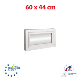 Plastové okno 60x44 cm (600x440mm) sklopné bílé Trocal