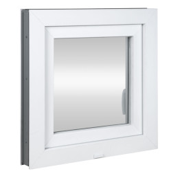 Plastové okno 120x120 cm (1200x1200mm) otevíravé i sklopné pravé bílé Trocal