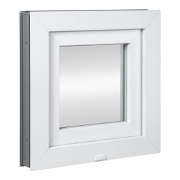 Plastové okno 50x50 cm (500x500mm) sklopné bílé TROJSKLO Trocal