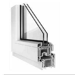Plastové okno 800 × 500 mm (80 × 50 cm) sklopné bílé pro vedlejší prostory Aplast 60