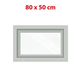 Plastové okno 800×500 mm (80×50 cm) sklopné pro vedlejší a technické prostory