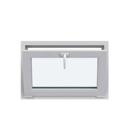Plastové okno 800×500 mm (80×50 cm) sklopné pro vedlejší a technické prostory