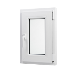 Plastové okno 400 × 600 mm (40 × 60 cm) otevíravě-sklopné pravé bílé pro vedlejší prostory Aplast 60