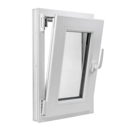 Plastové okno 400 × 600 mm (40 × 60 cm) otevíravě-sklopné levé bílé pro vedlejší prostory Aplast 60