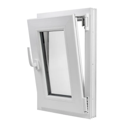 Plastové okno 400 × 600 mm (40 × 60 cm) otevíravě-sklopné pravé bílé pro vedlejší prostory Aplast 60