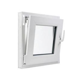 Plastové okno 900 × 900 mm (90 × 90 cm) otevíravě-sklopné levé bílé pro vedlejší a technické prostory