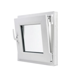 Plastové okno 900 × 900 mm (90 × 90 cm) otevíravě-sklopné pravé bílé pro vedlejší a technické prostory