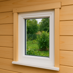 Plastové okno 900 × 900 mm (90 × 90 cm) otevíravě-sklopné pravé bílé pro vedlejší a technické prostory