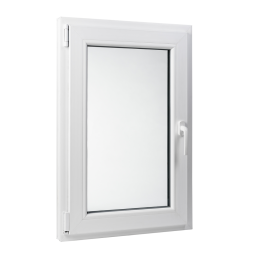 Plastové okno 600 × 900 mm (60 × 90 cm) otevíravě-sklopné levé bílé pro vedlejší a technické prostory