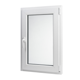 Plastové okno 600 × 900 mm (60 × 90 cm) otevíravě-sklopné pravé bílé pro vedlejší a technické prostory