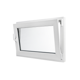 Plastové okno 900 × 600 mm (90 × 60 cm) otevíravě-sklopné pravé bílé pro vedlejší a technické prostory