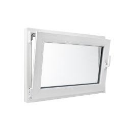 Plastové okno 900 × 600 mm (90 × 60 cm) otevíravě-sklopné levé antracit/bílá pro vedlejší prostory Aplast 60