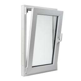 Plastové okno 600 × 900 mm (60 × 90 cm) otevíravě-sklopné levé antracit/bílá pro vedlejší prostory Aplast 60