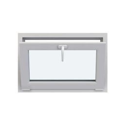 Plastové okno 600 × 400 mm (60 × 40 cm) sklopné antracit/bílá pro vedlejší prostory Aplast 60