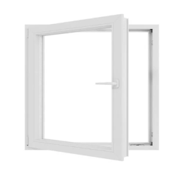 Plastové okno 900 × 900 mm (90 × 90 cm) otevíravě-sklopné levé zlatý dub/bílá pro vedlejší prostory Aplast 60