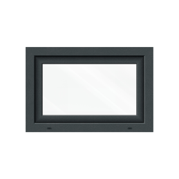 Plastové okno 600 × 400 mm (60 × 40 cm) sklopné antracit/bílá pro vedlejší prostory Aplast 60