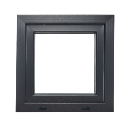 Plastové okno 500 × 500 mm (50 × 50 cm) otevíravě-sklopné pravé antracit/bílá pro vedlejší prostory Aplast 60