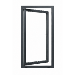 Plastové okno 600 × 900 mm (60 × 90 cm) otevíravě-sklopné pravé antracit/bílá pro vedlejší prostory Aplast 60