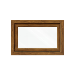 Plastové okno 800 × 500 mm (80 × 50 cm) sklopné zlatý dub/bílá pro vedlejší prostory Aplast 60