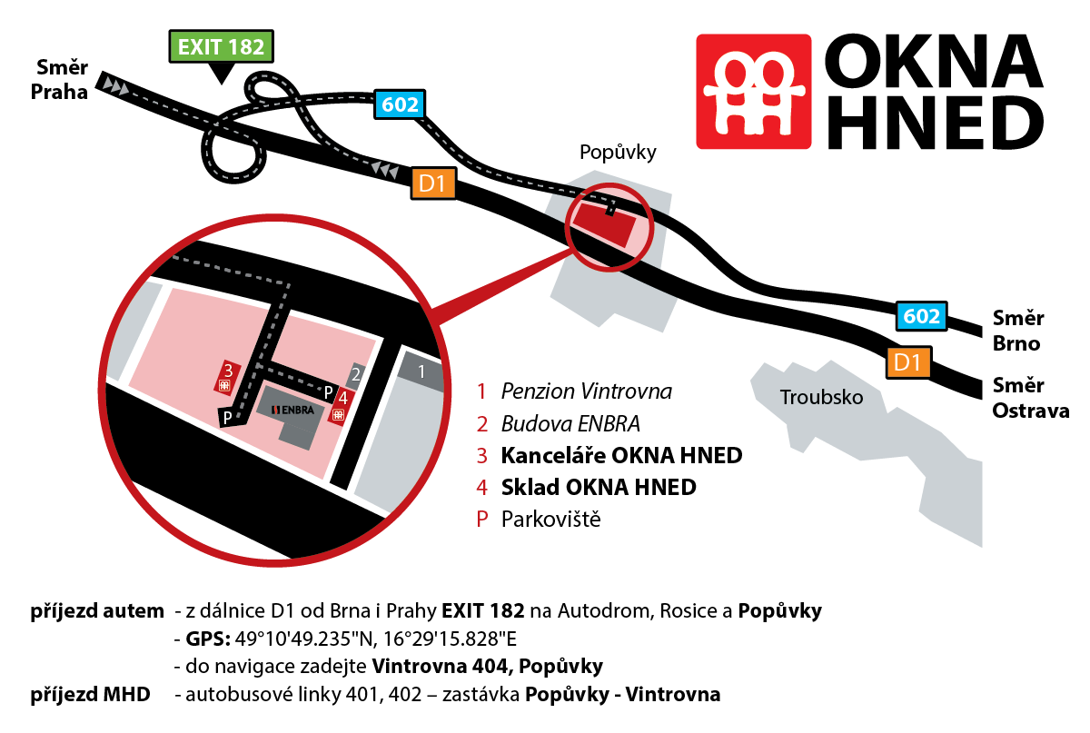 Mapa areálů - okna-hned.cz